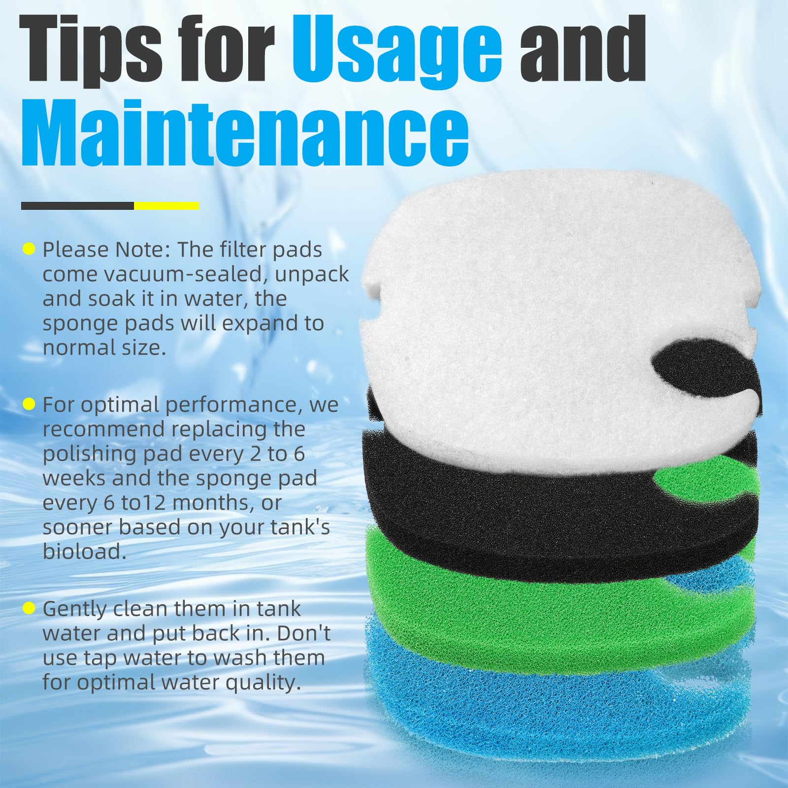 AQUANEAT filter pads installed in a SUNSUN canister for easy compatibility.
