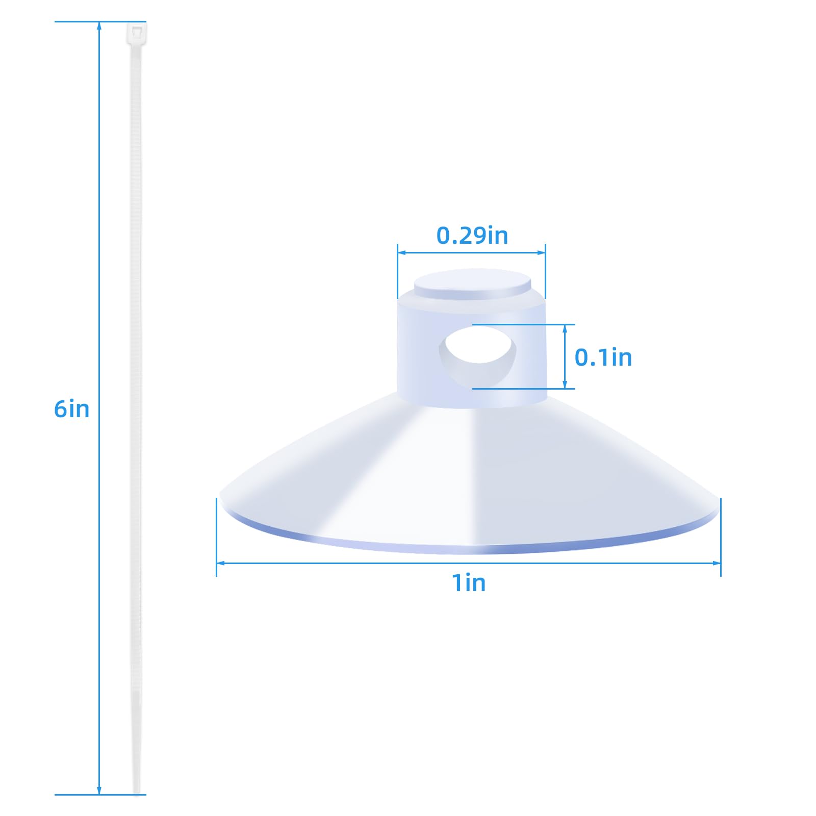 AQUANEAT zip-tie 6inch length offers adjustable, secure mounting for pipes and ornaments.