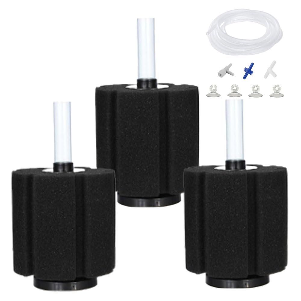 Aquapapa Bio Sponge Filter for Betta Fry keeps water clear in up to 60-gallon tanks.