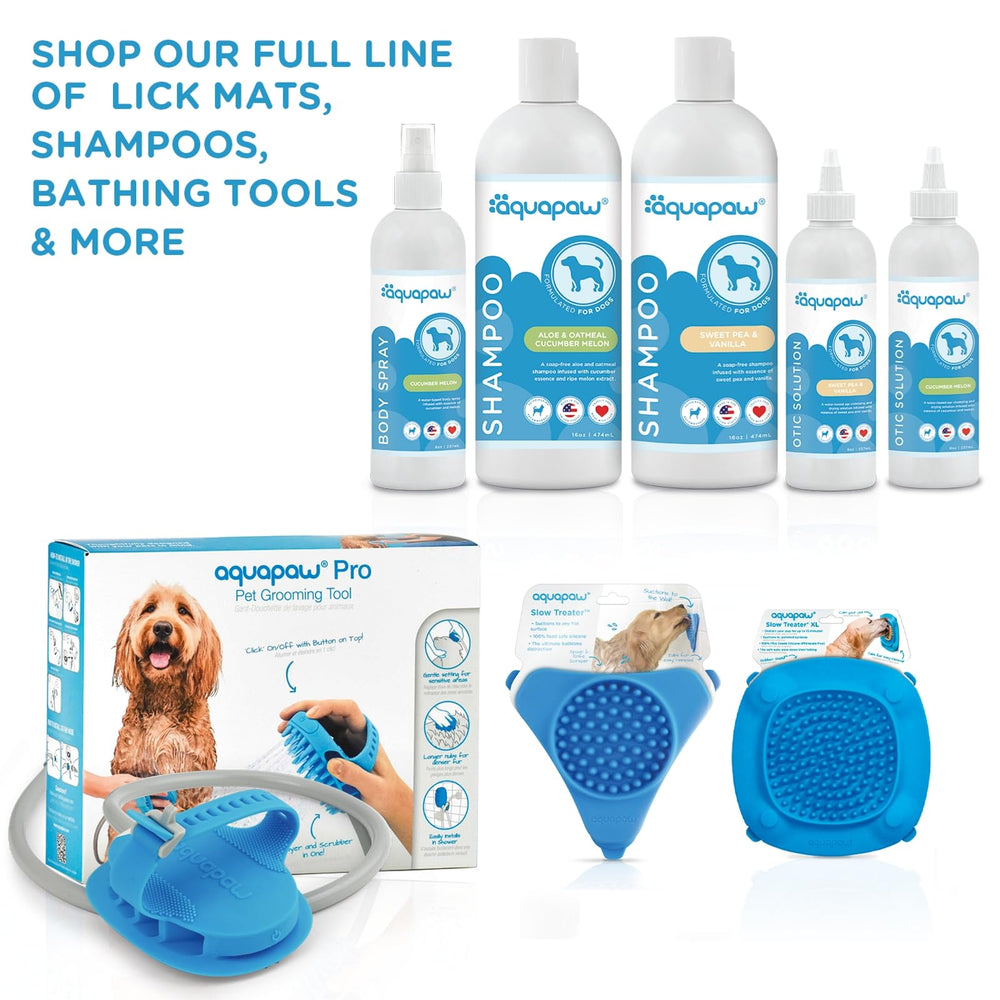 Aquapaw dog licking mat blue durable material designed for long-lasting bath play.