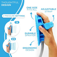 Aquapaw 3ft hose highlights quick setup for at-home grooming.