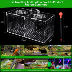 Aquarium Choice magnet acclimation box magnetic connection demonstrates easy attachment to tank walls.