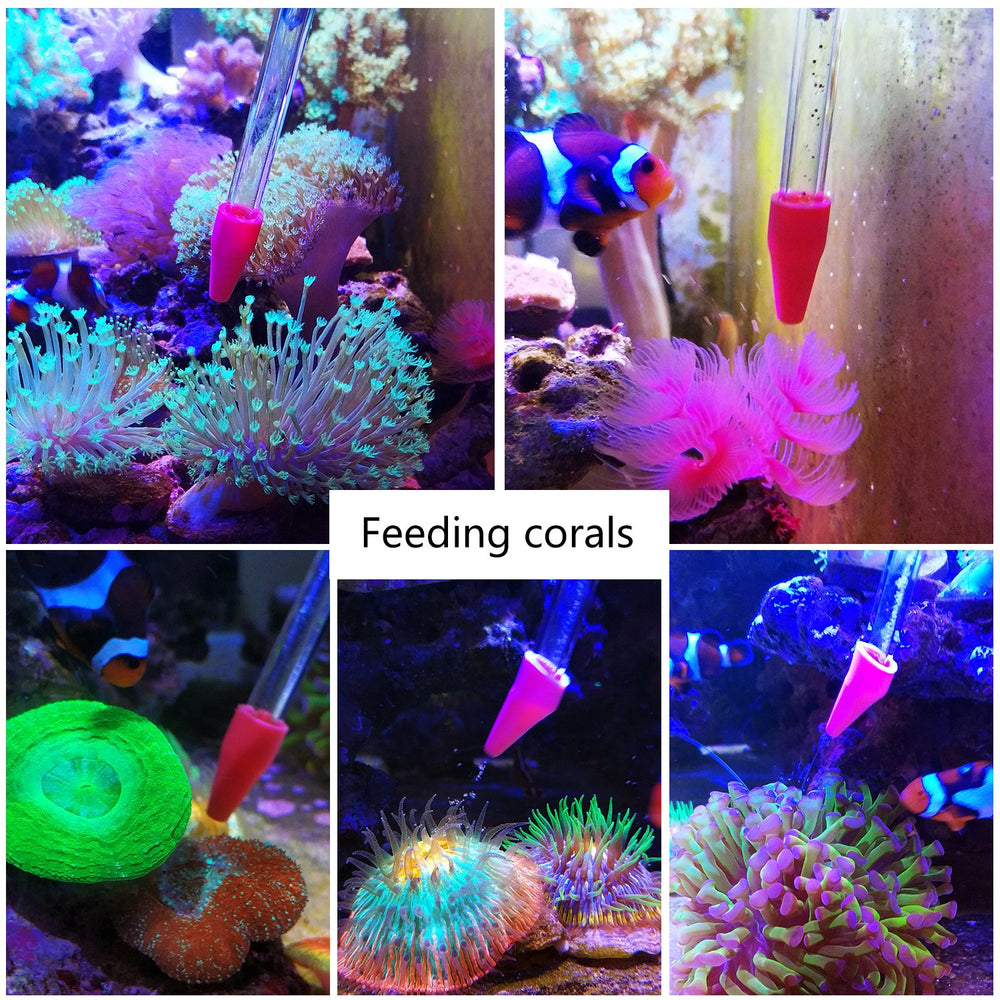 Aquarium Choice two-unit acrylic tube set provides durable, visible feeding tool.