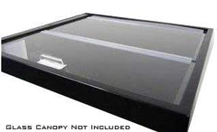 Aquarium Masters adhesive-mounted canopy handle demonstrates clean, discreet install on glass.