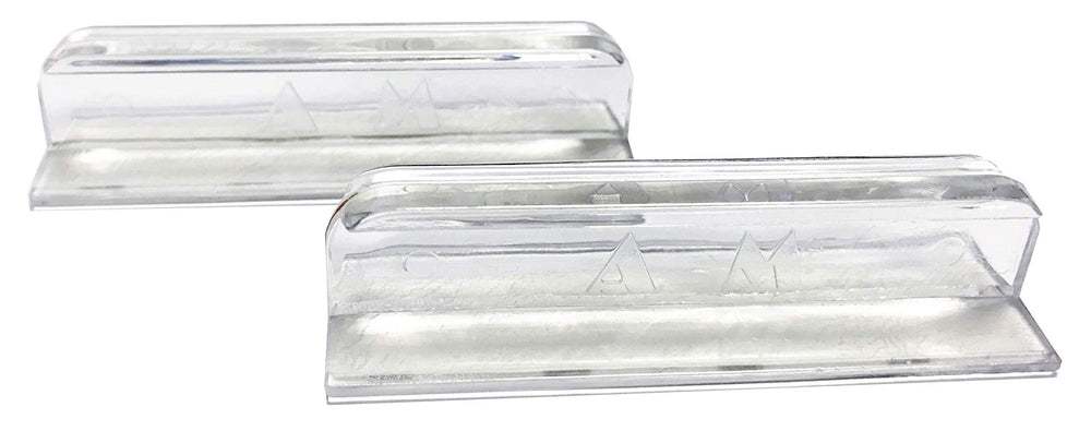 Aquarium Masters glass canopy handles installed on a clear canopy for easy lifting.