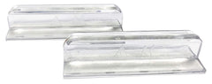 Aquarium Masters glass canopy handles installed on a clear canopy for easy lifting.
