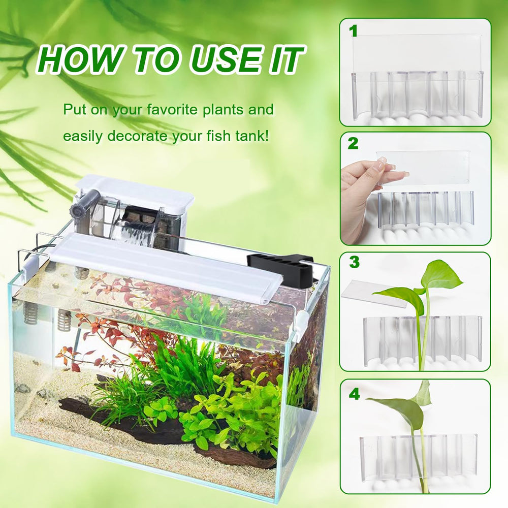 aquarium-plant-holder-7-hole-side-view demonstrates durable design for easy setup.