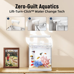 AQUASMITH waterfall-output surface-skimmer image showcases natural oxygenation and surface cleaning.