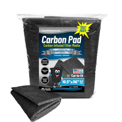 Aquatic Experts Aquarium Carbon Pad cut-to-fit shown in filter for crystal clear water