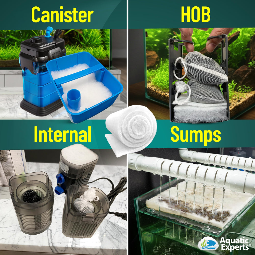 Aquatic Experts safe-to-use media suitable for all aquarium inhabitants.