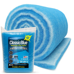 Aquatic Experts Classic Bonded Filter Pad in blue and white traps debris for clear water.