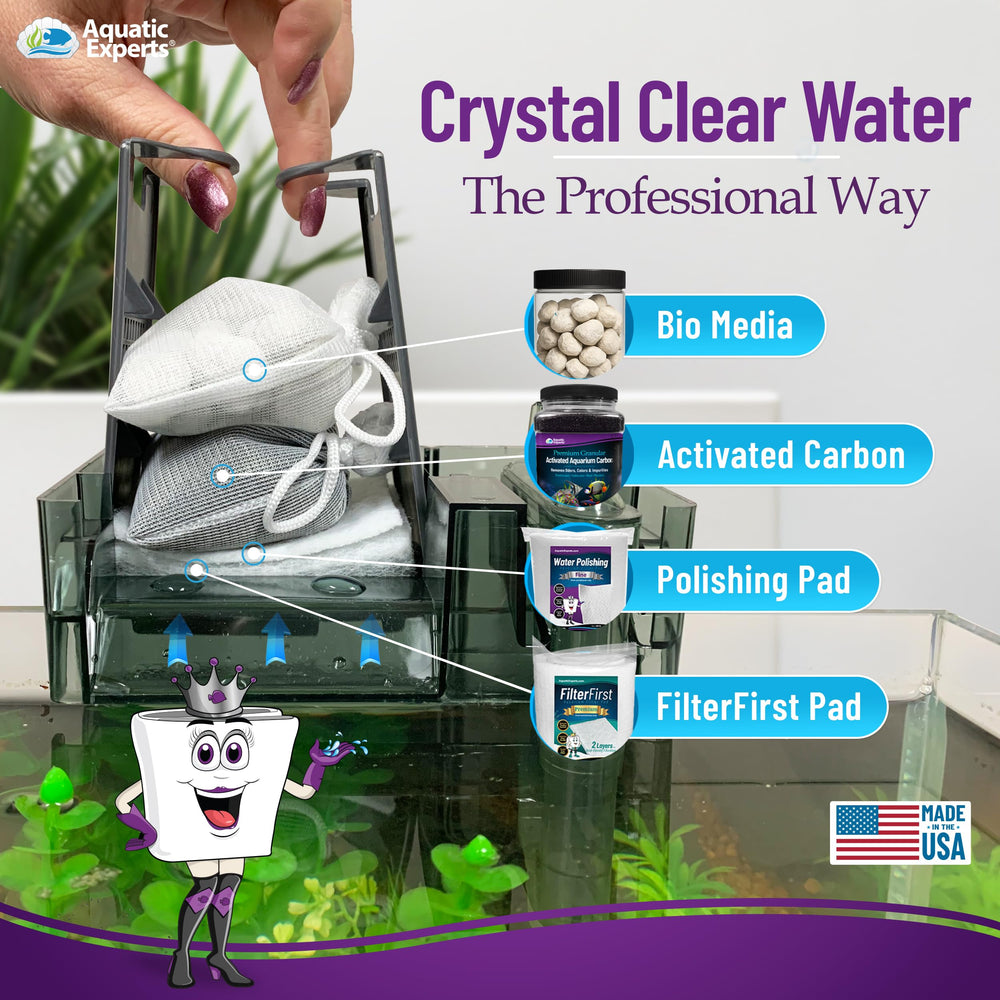 Aquatic Experts durable-polyester-fiber-construction emphasizes long-lasting filtration and machine-washable cleaning.