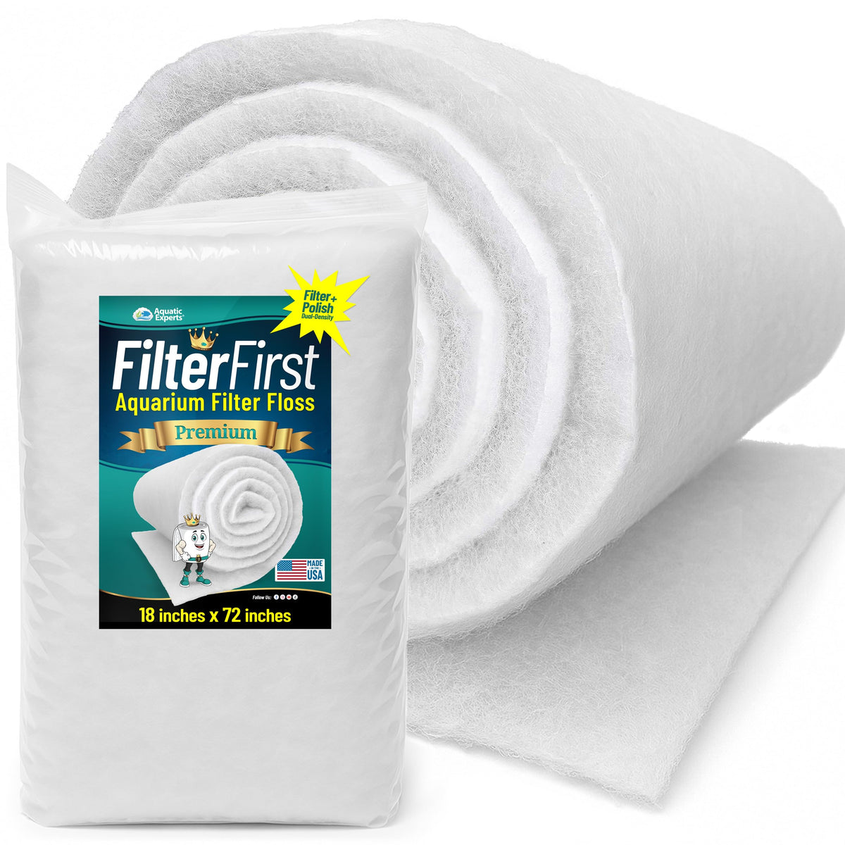 Aquatic Experts FilterFirst pad cut-to-fit for precise filtration in any aquarium