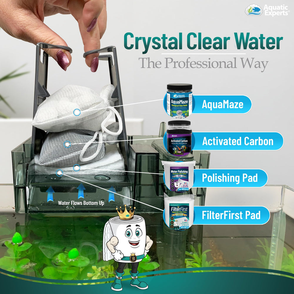 Aquatic Experts FilterFirst Pad durable polyester fibers support reusable filtration.