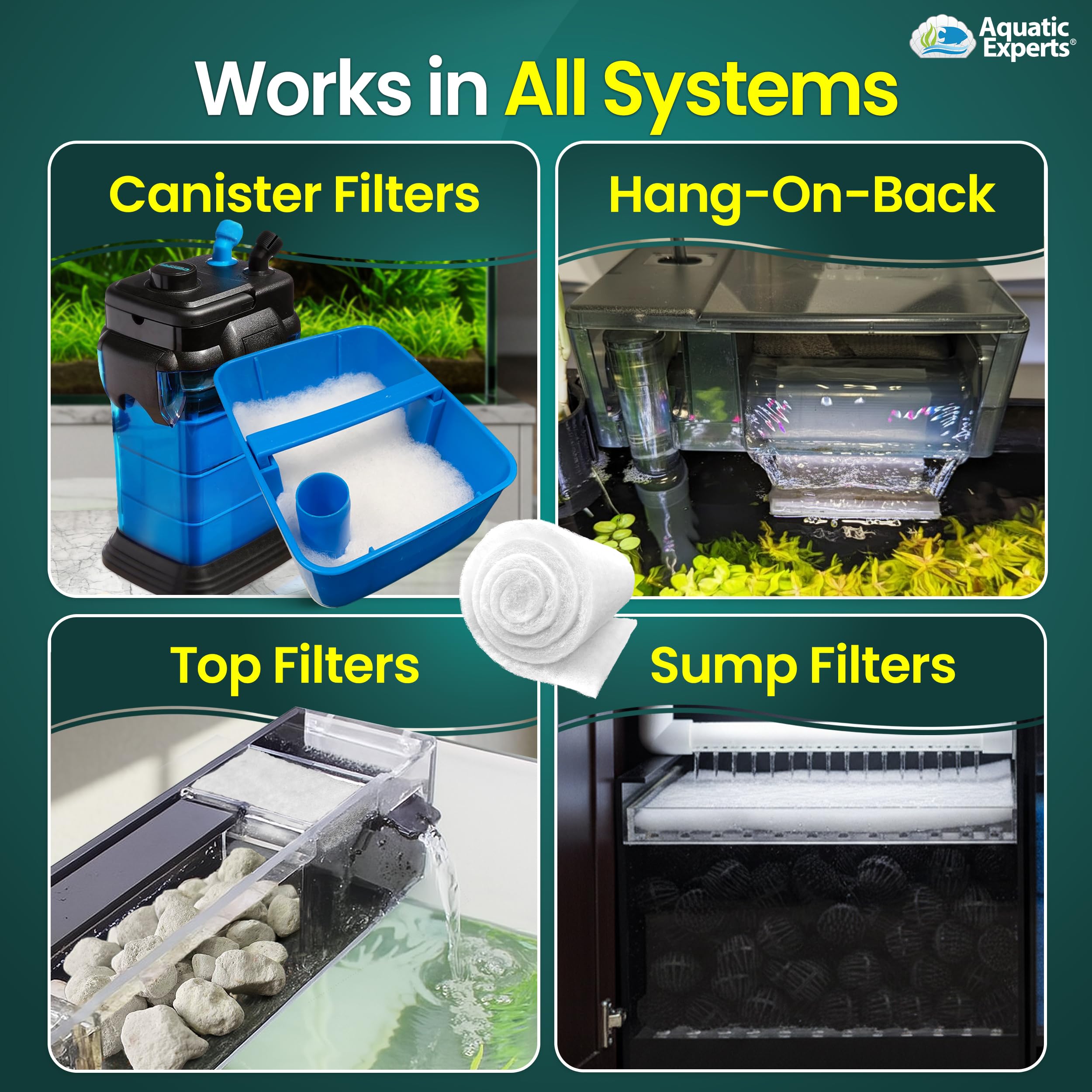 Aquatic Experts FilterFirst Pad captures fine debris for cleaner water.