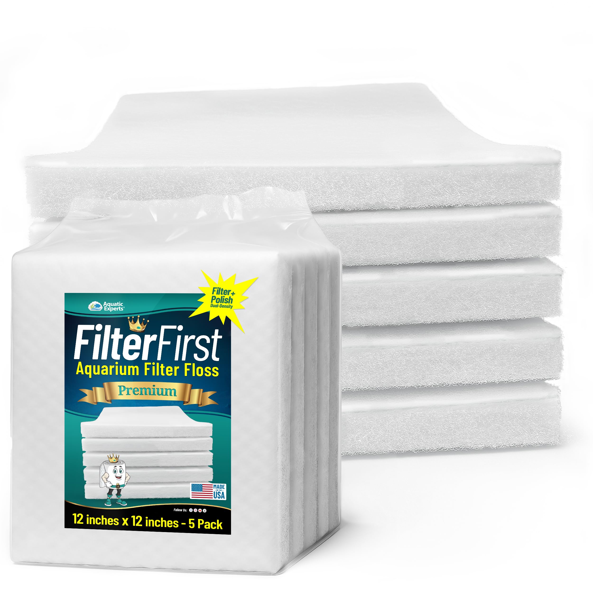 Aquatic Experts FilterFirst pad top layer traps large debris for clearer water
