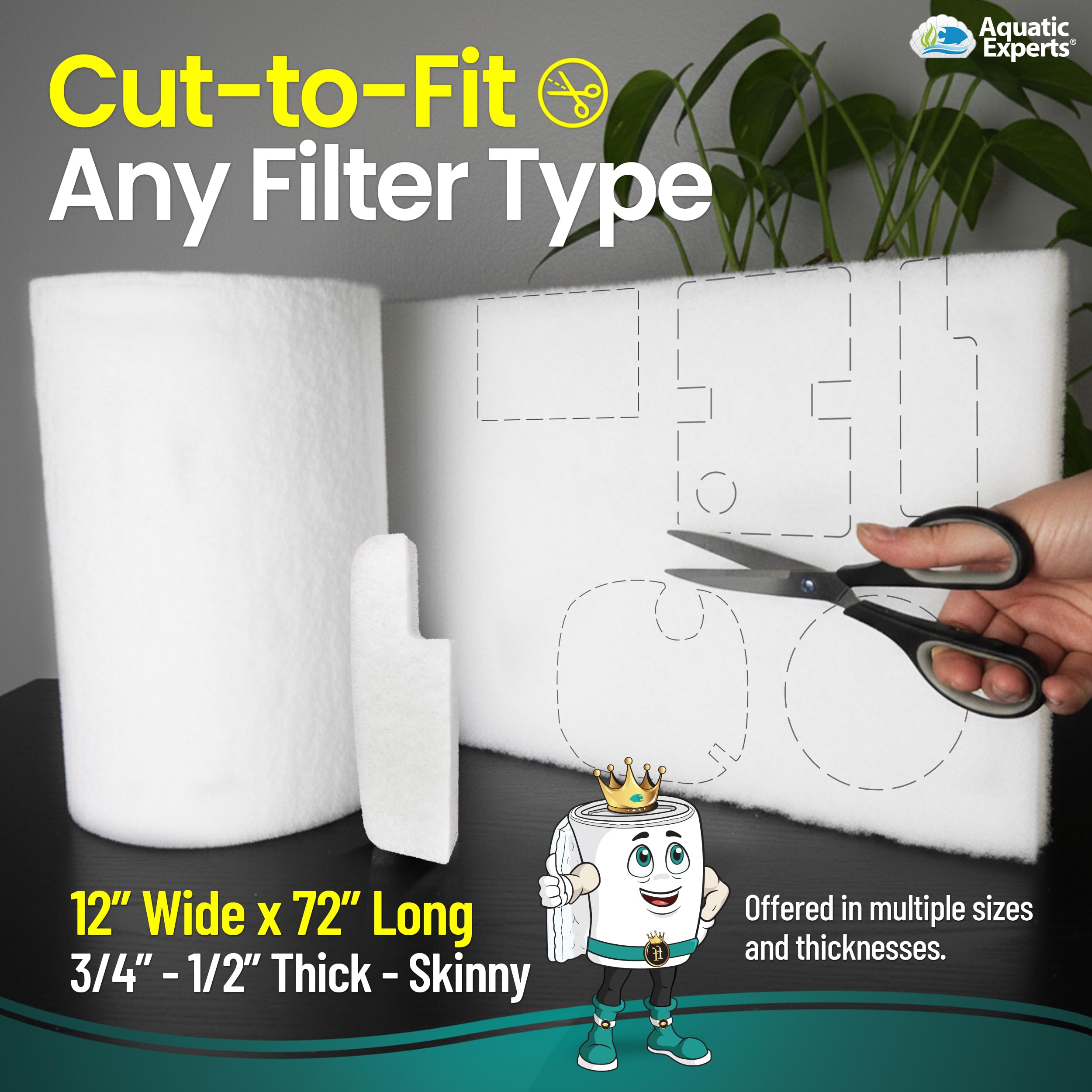 Aquatic Experts FilterFirst made without dyes in the USA.