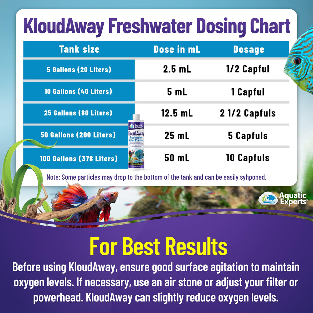 Aquatic Experts KloudAway freshwater tank ready for crystal-clear viewing.