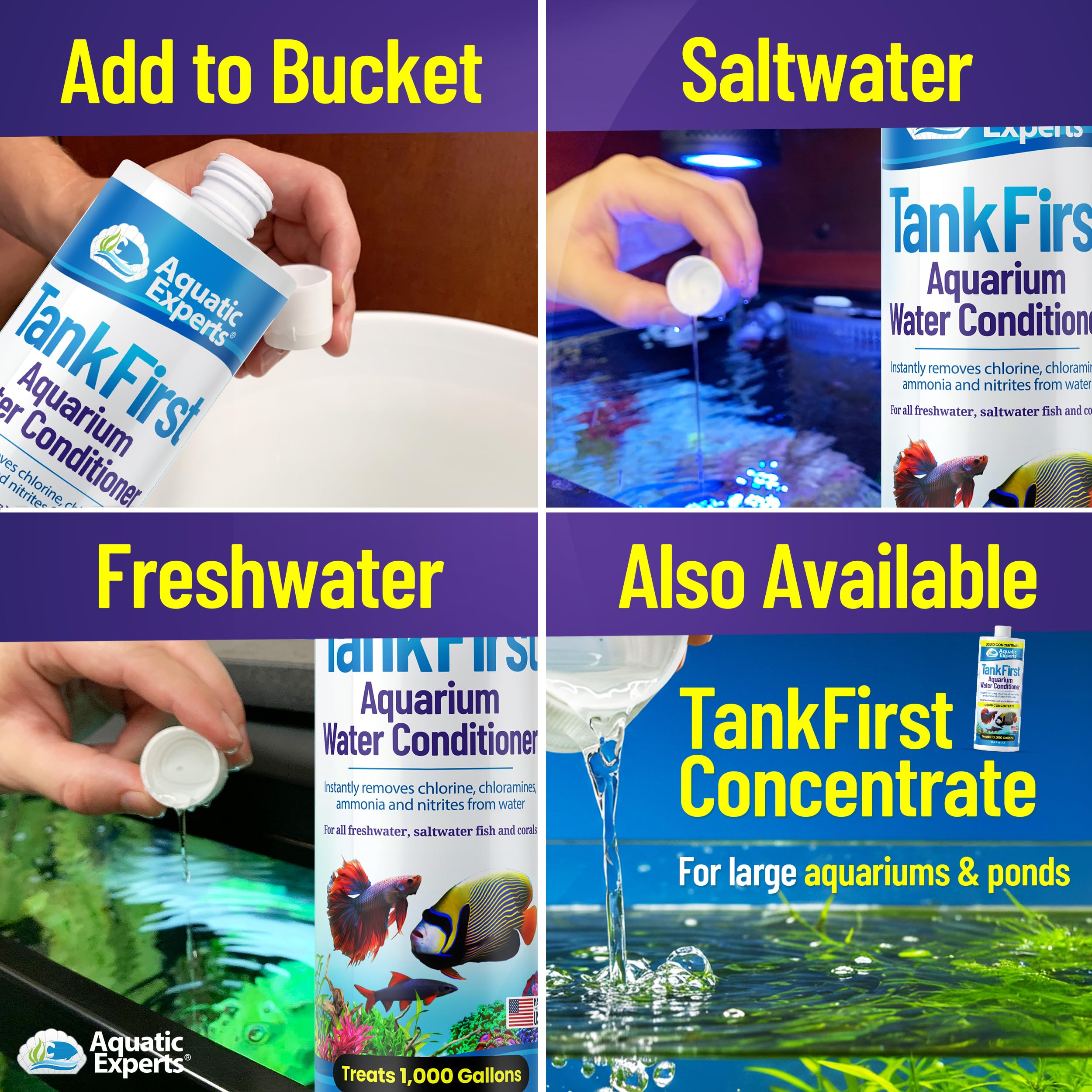 Aquatic Experts TankFirst marine-aquarium usage for reef-compatible care