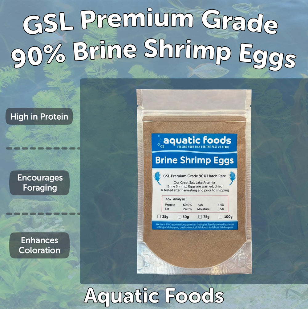 Aquatic Foods Inc. brine-shrimp-eggs shelf-life and storage guidance keeps product fresh.