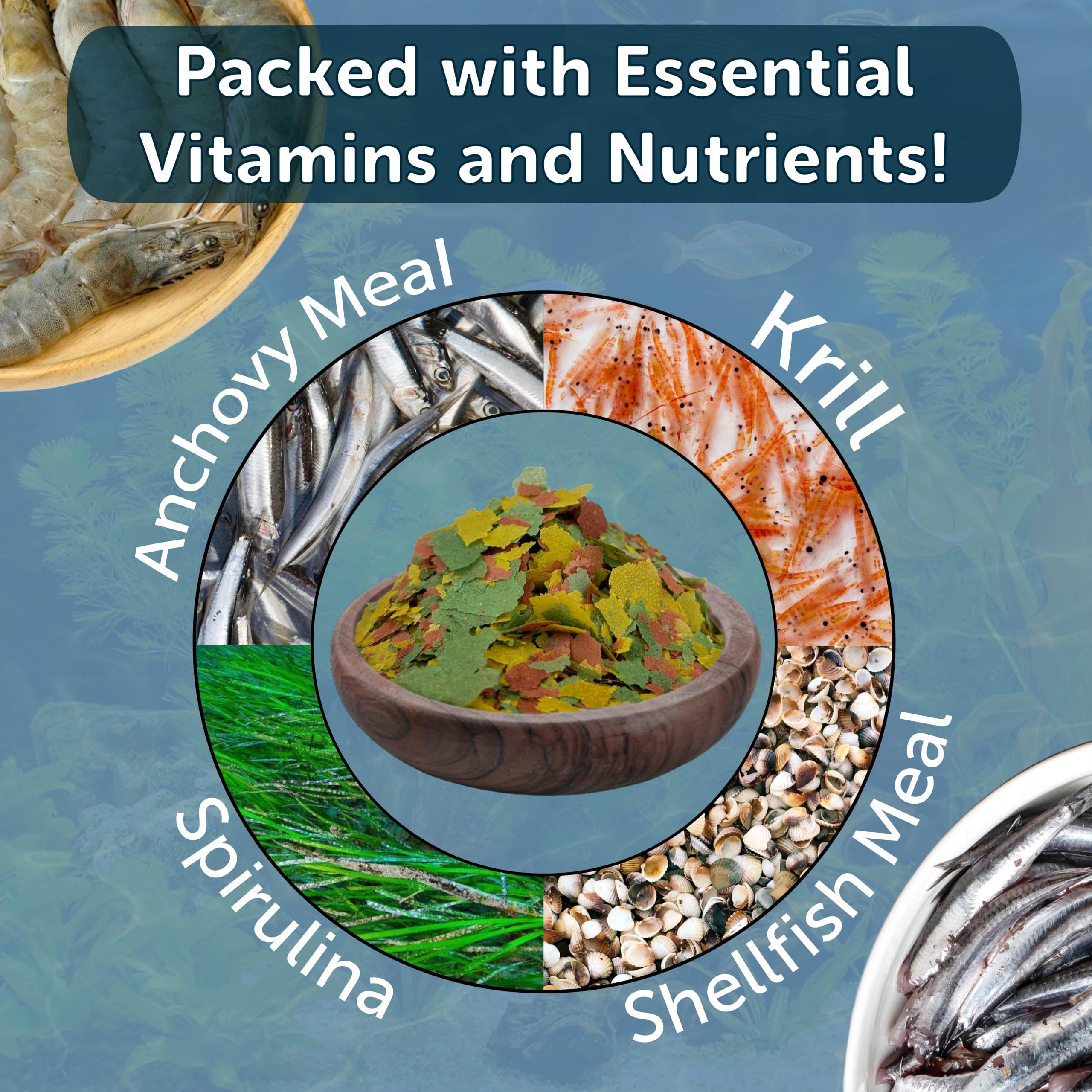 Aquatic Foods Inc variety pellets and wafers ensure a varied diet for tropical species.