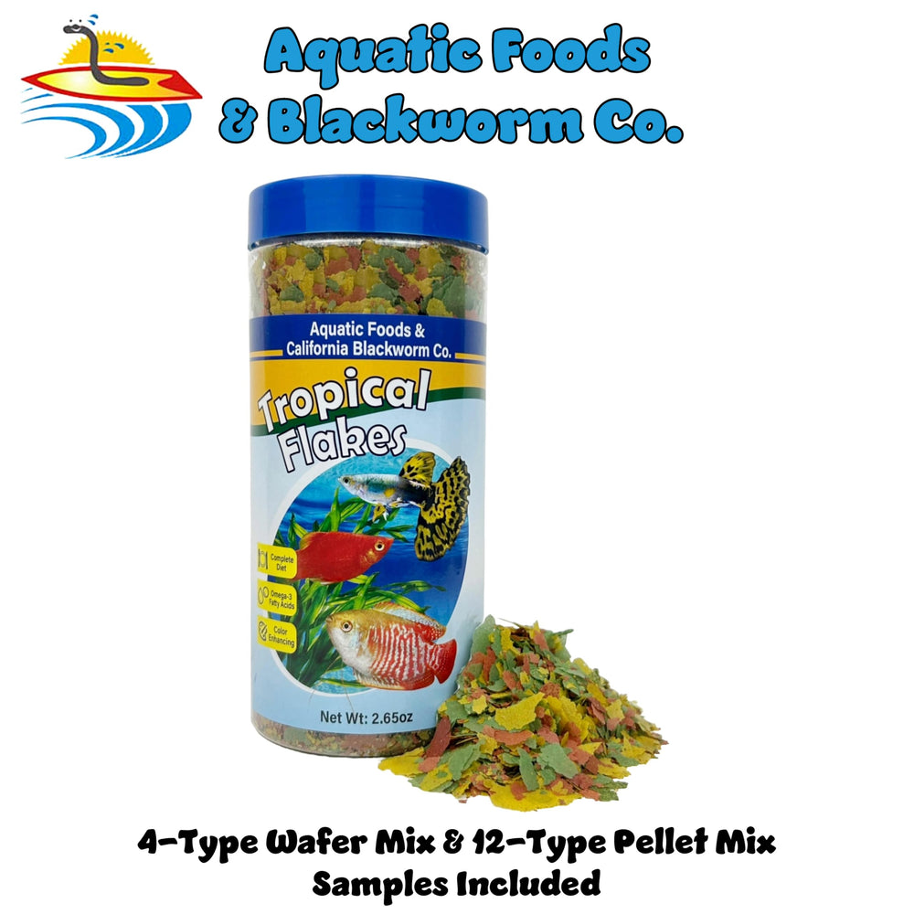 Aquatic Foods Inc ingredient label shows krill, spirulina, and astaxanthin for color.