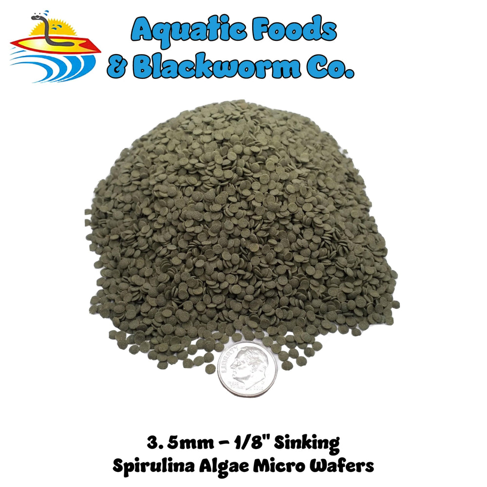 Aquatic Foods Inc wafers dust-free processing ensures clean feed in tank.