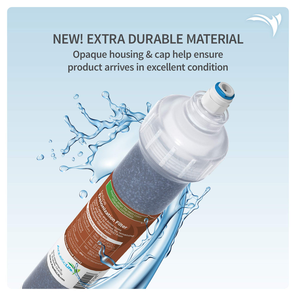 Aquatic Life resin changing from blue to tan indicating exhaustion