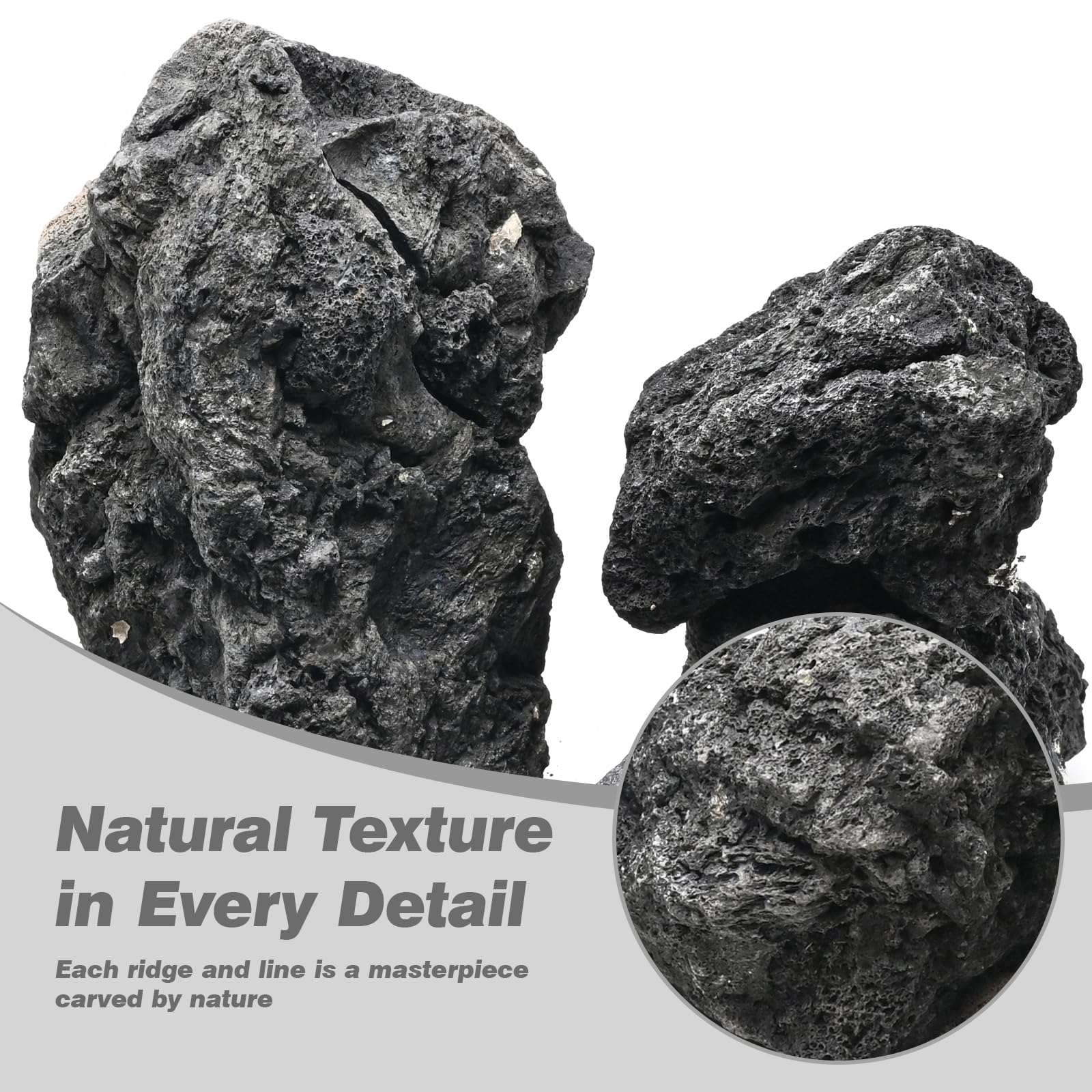 AQUATIS lava rocks fire pit setup highlighting heat-resistant, durable landscape accent.