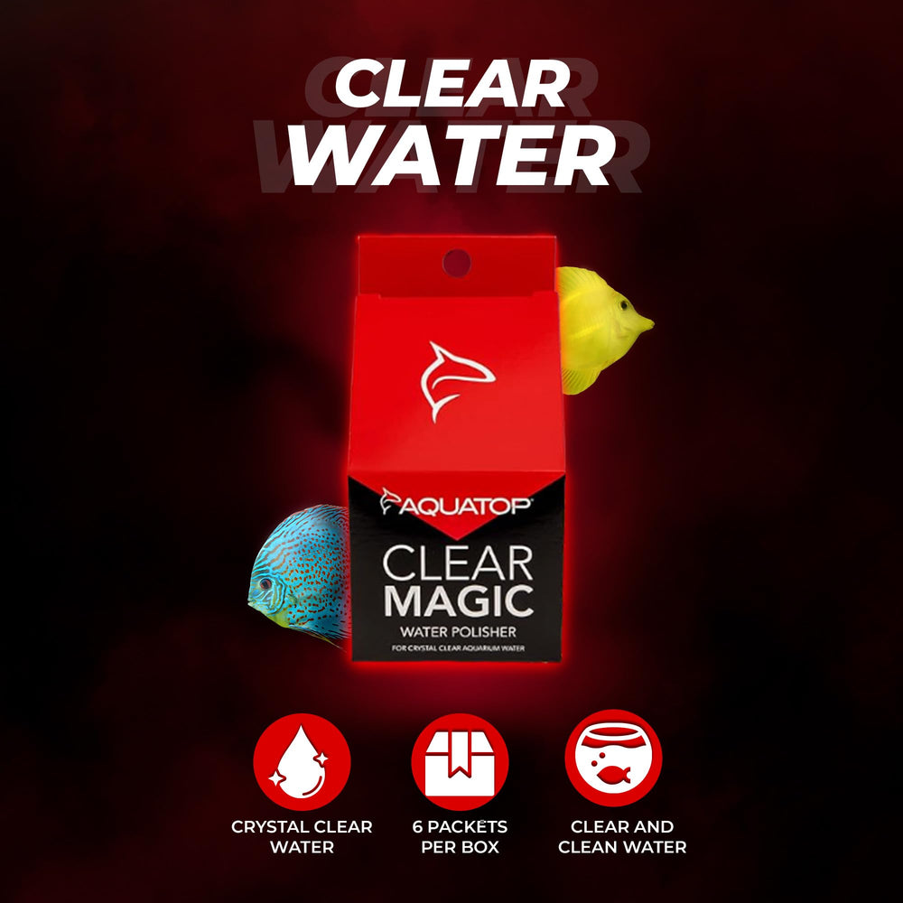 Aquatop Clear Magic-packaging emphasizes safe for freshwater and saltwater