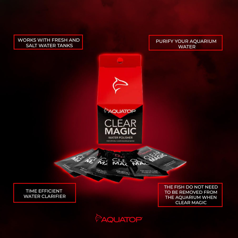 Aquatop Clear Magic-particle-removal highlights improved filtration and waste pickup
