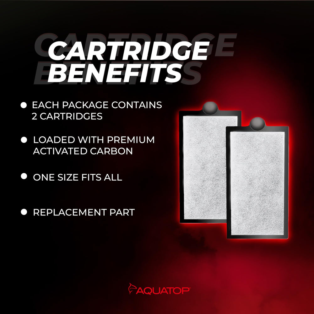 Aquatop Pisces replacement carbon cartridge activated carbon for odor control and impurity removal.