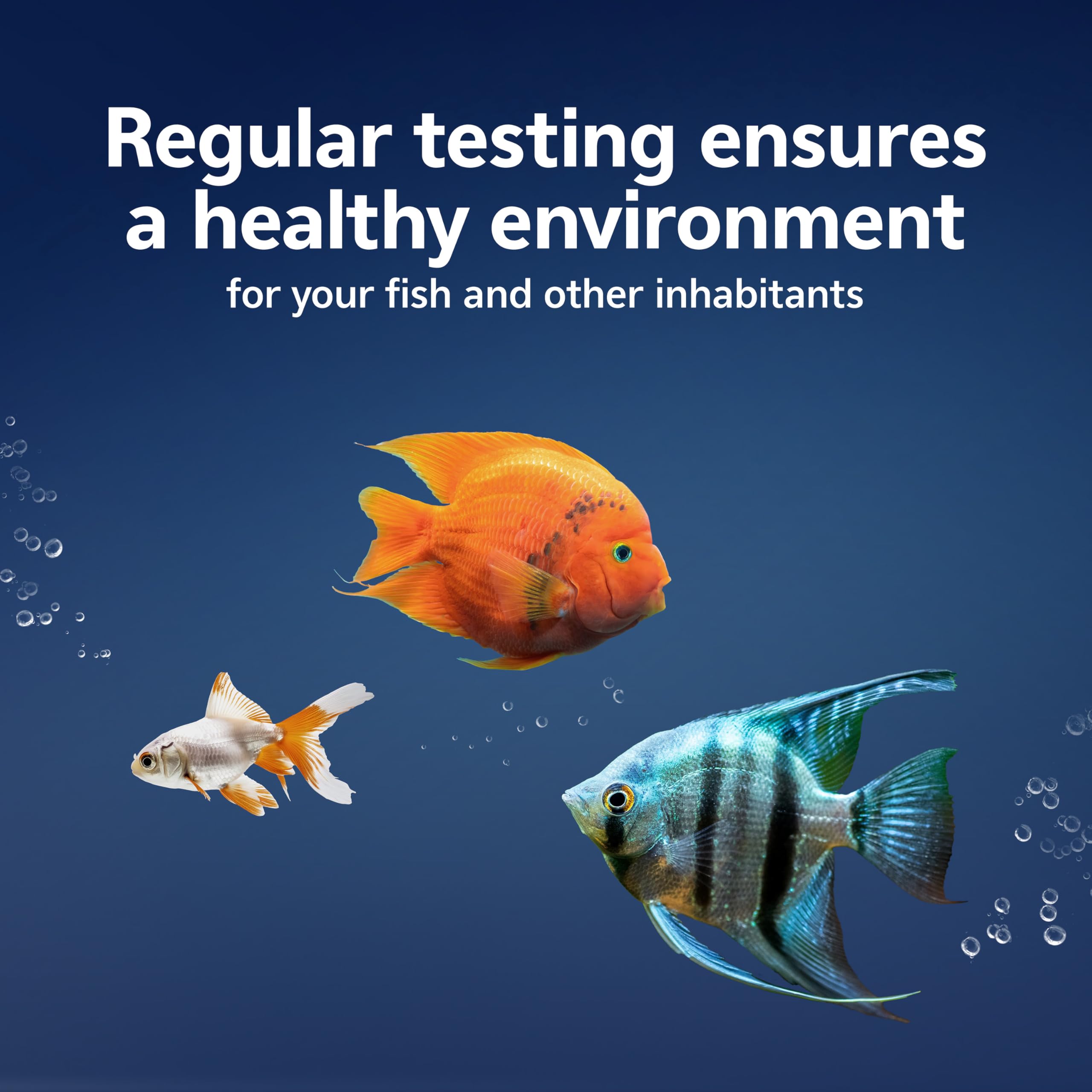 Aqueon 7-in-1 test strip used in a freshwater tank to monitor pH and alkalinity.