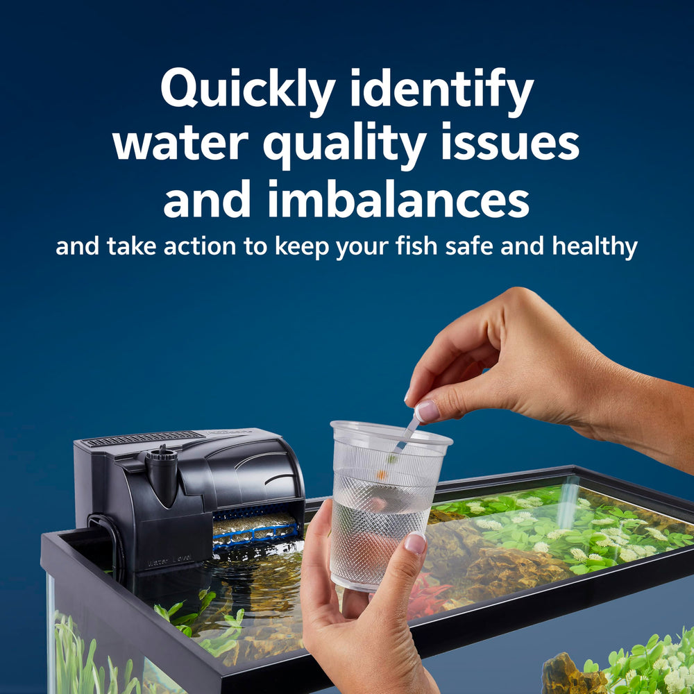 Aqueon 7-in-1 test strip delivers results in about 30 seconds.