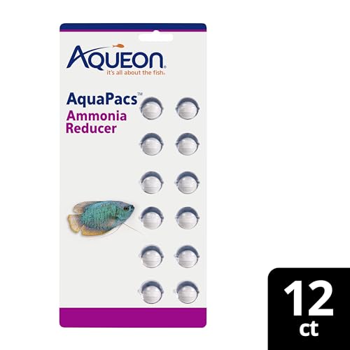 Aqueon AquaPacs label close-up emphasizes safe water care.