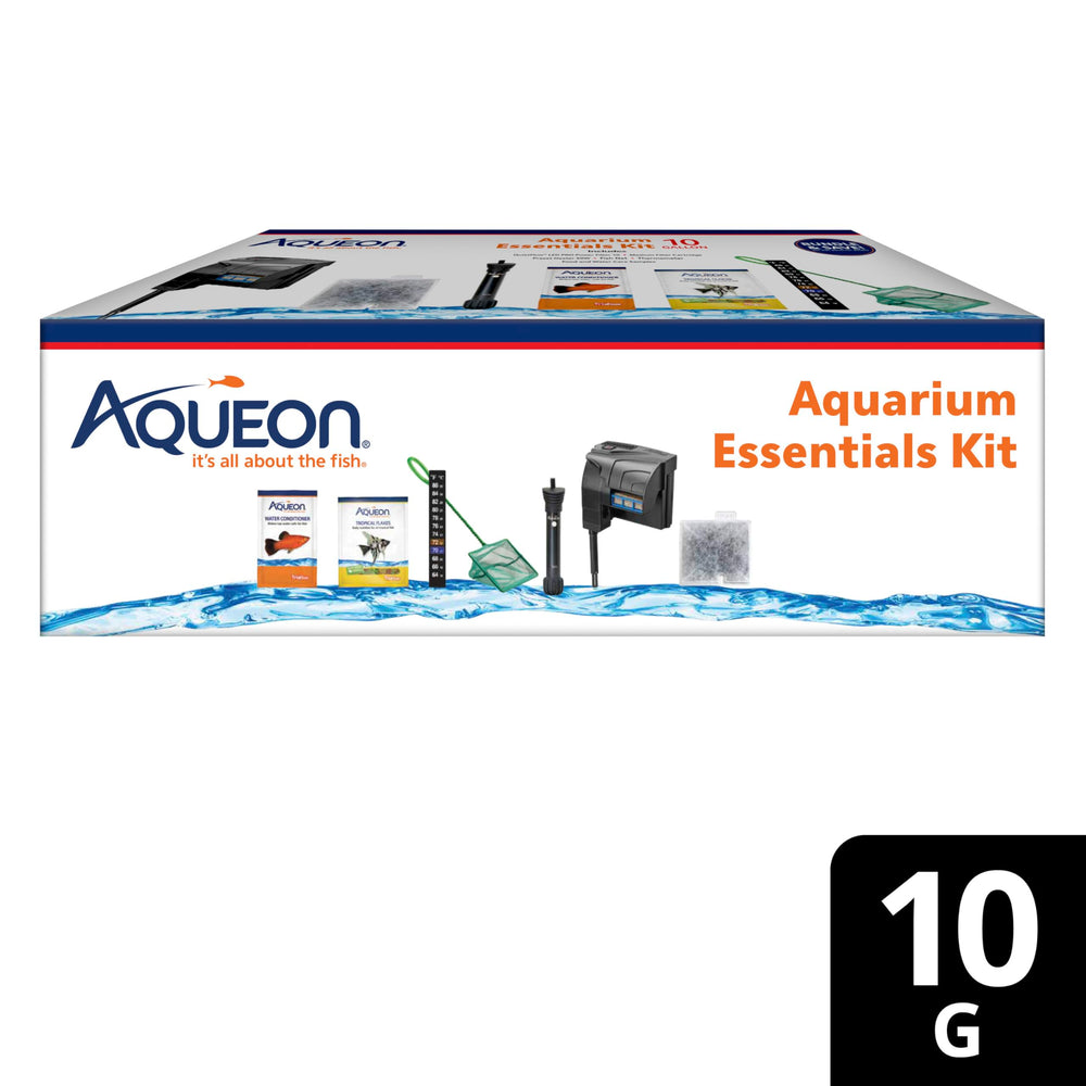 Aqueon Aquarium Essentials starter kit filter assembly closeup shows build quality.