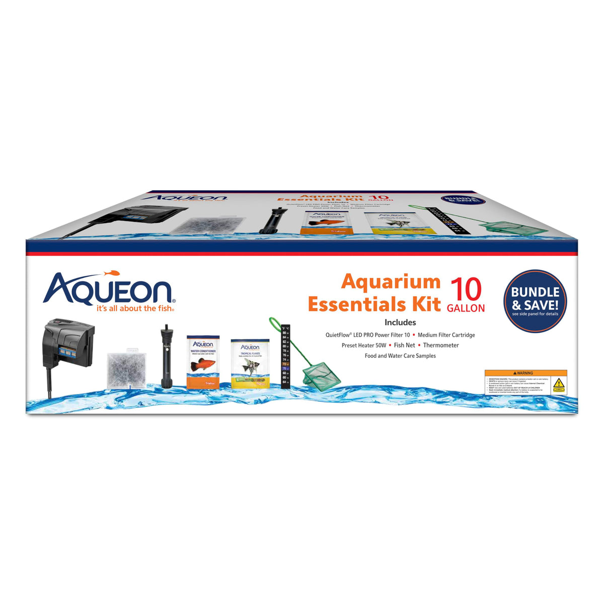 Aqueon Aquarium Essentials starter kit QuietFlow filter crystal-clear water for healthy fish.