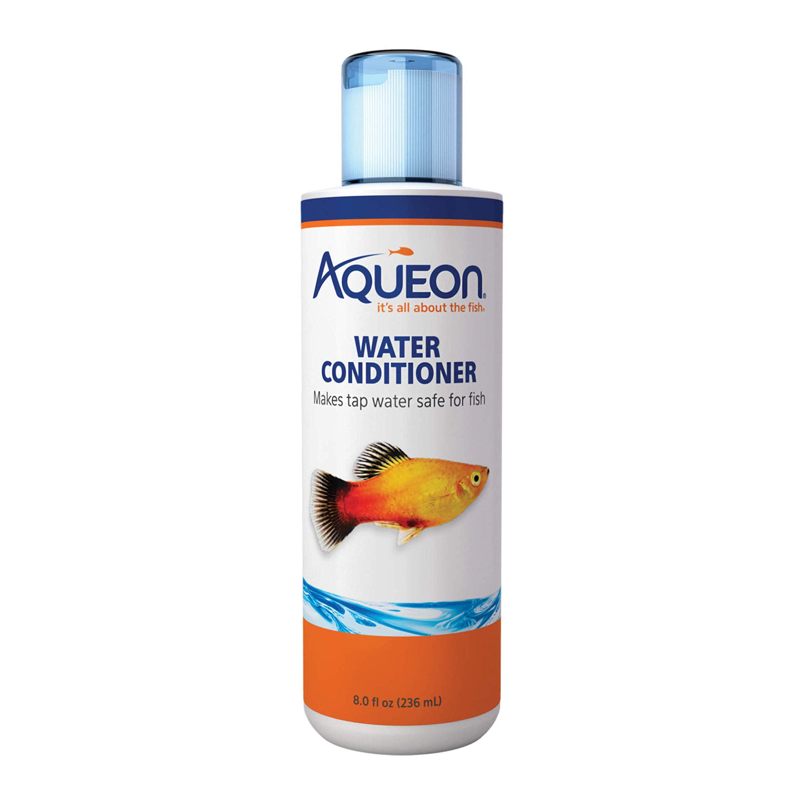 Aqueon water conditioner bottle cap for precise dosing during water changes.