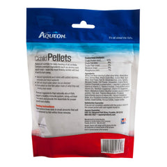 Aqueon Cichlid Pellets close-up shows 3mm medium granules designed for efficient feeding.