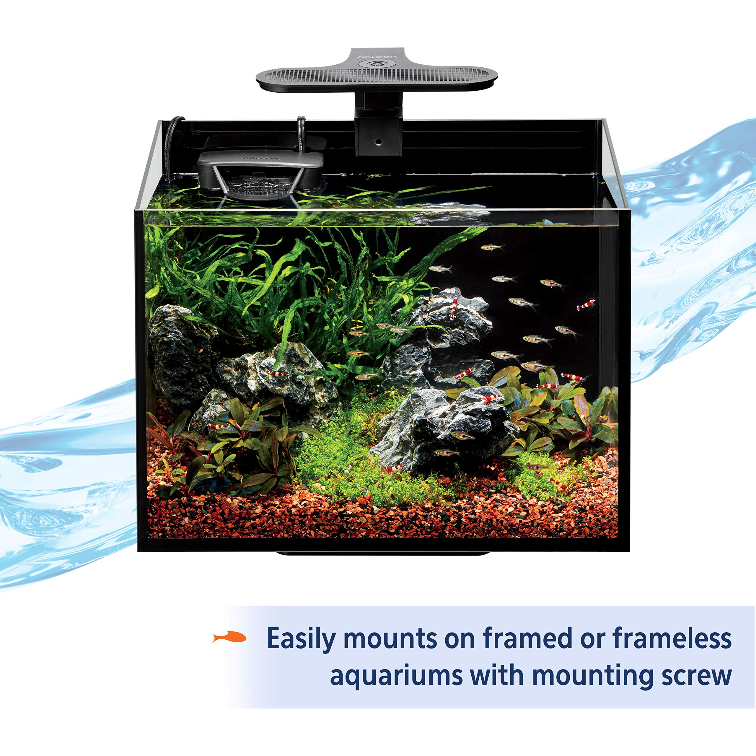 Aqueon clip-on LED light ideal for planted aquariums up to 20 gallons.