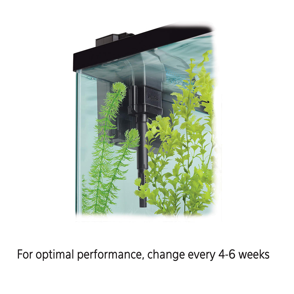 Aqueon dense floss cartridge close-up emphasizes high porosity filtration