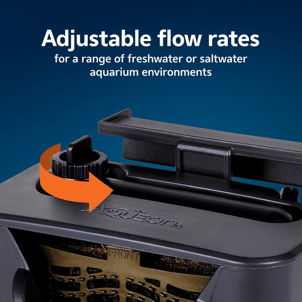 Aqueon EcoRenew cartridge with carbon-infused fibers removes pollutants and odors from water.