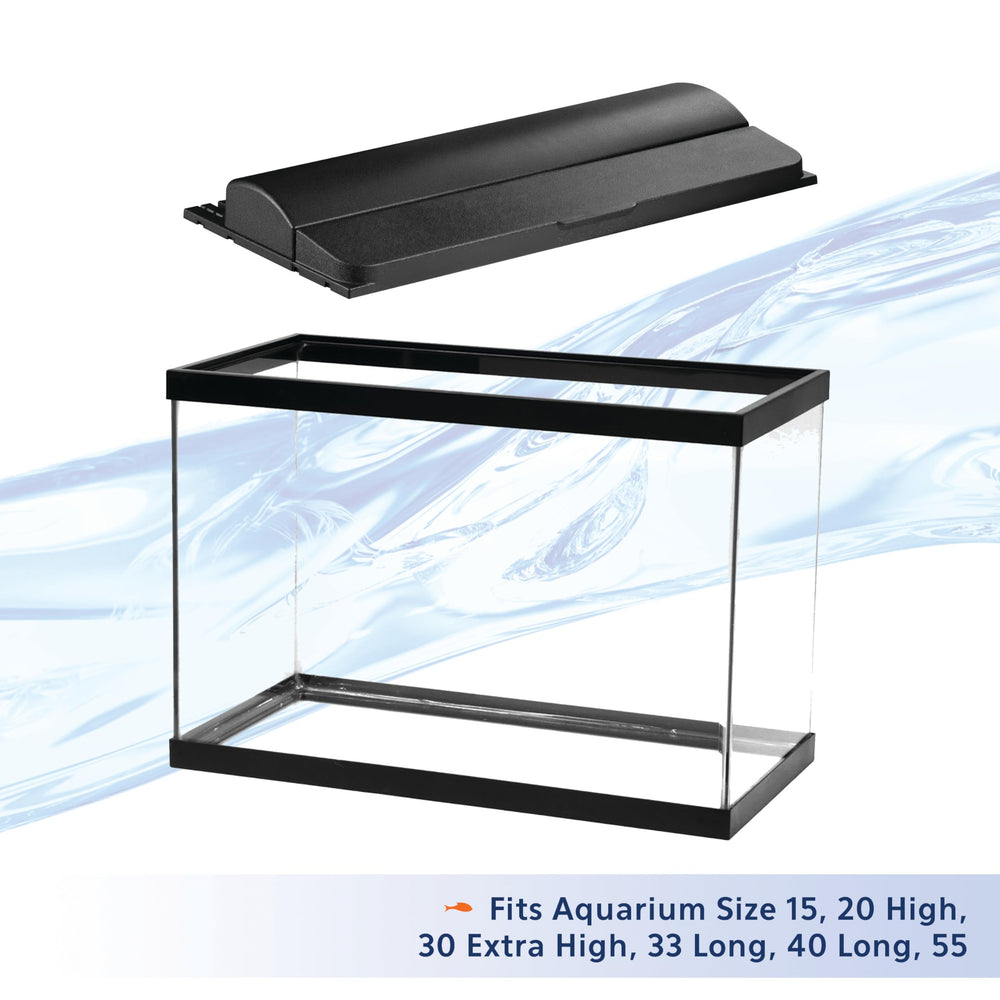 Aqueon LED Deluxe Hood 24-inch side view highlighting slim profile and clean lines.