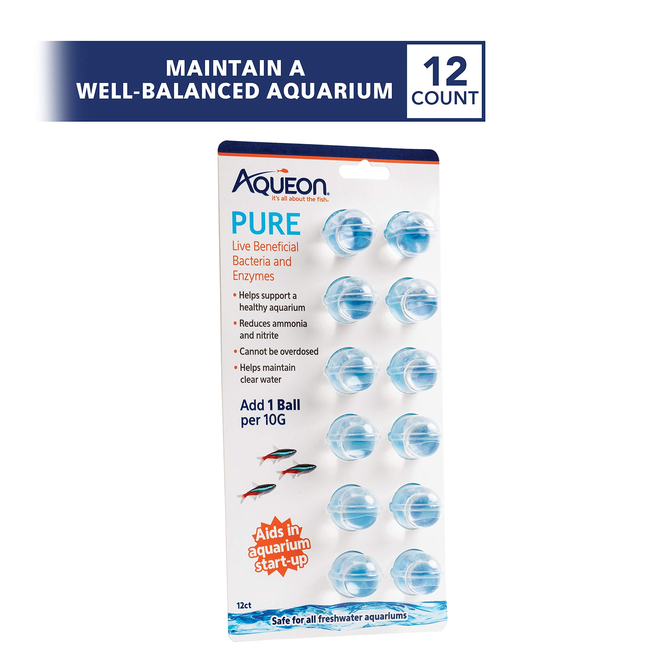 Aqueon PURE sphere design demonstrates time-release bacteria and enzymes in action.