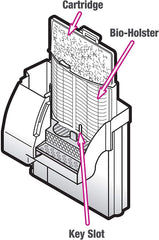 Aqueon ready-to-use cartridge showcasing factory-packed carbon and no prep required