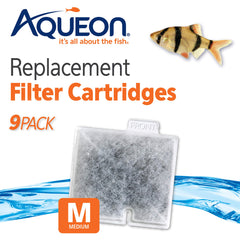 Aqueon Replacement Filter Cartridge Medium back view shows durable design for reliable filtration.