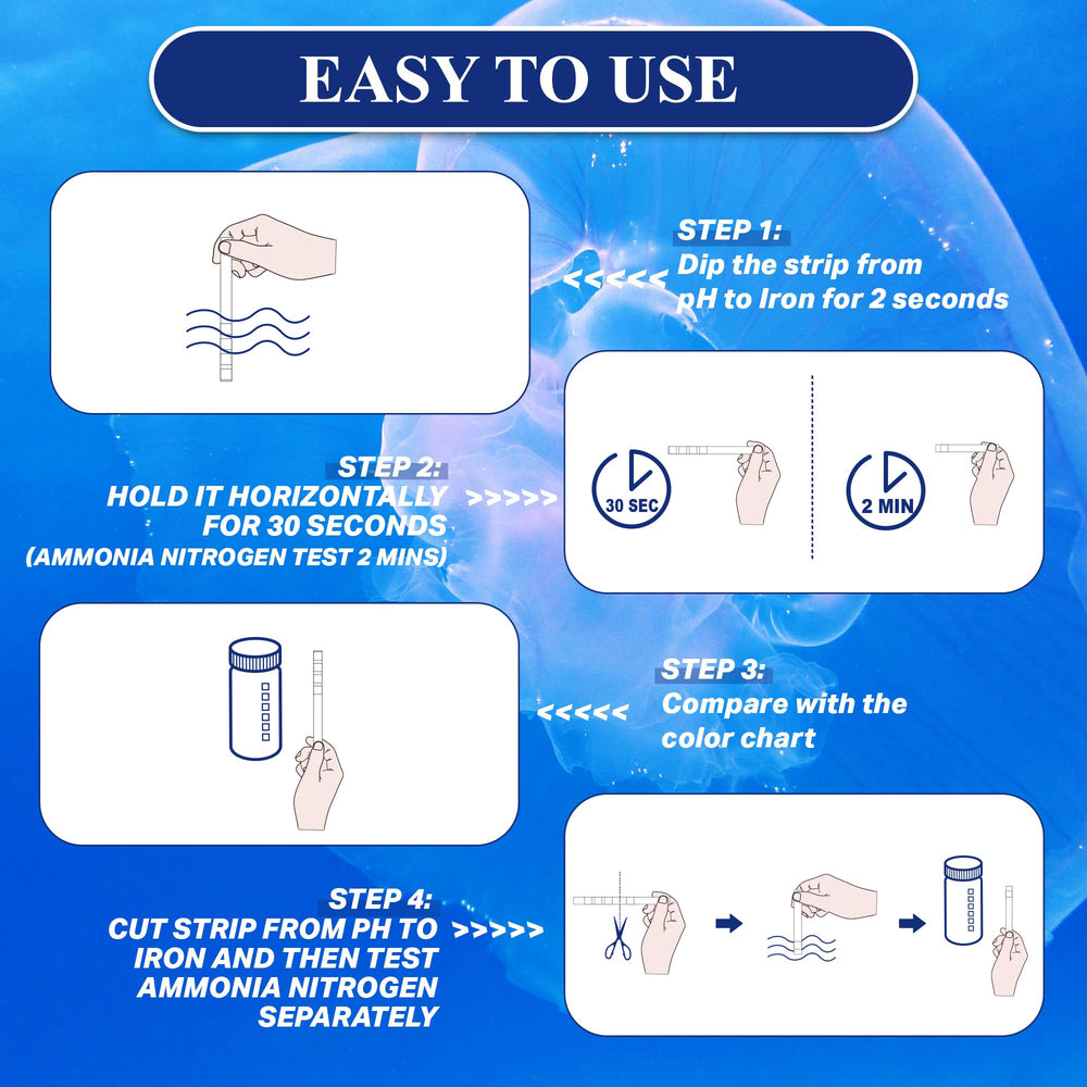A QUILA 150-strip container keeps tests fresh for regular water checks.
