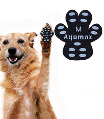 Aqumax dog anti-slip paw grips packaged on display for easy viewing
