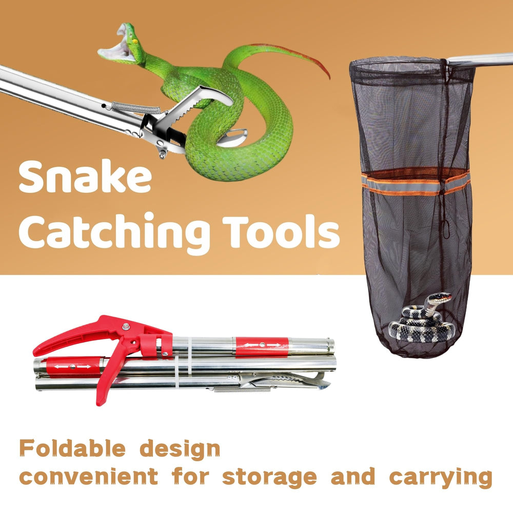 AQWXC snake grabber wide serrated jaws provide gentle yet secure grip