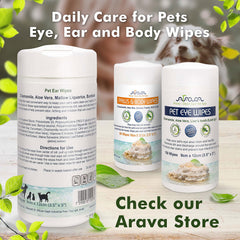 Arava ear wipes application demo illustrates easy cleaning for sensitive ears.